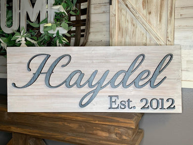 3D Pallet Name Sign