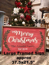 Large Framed Sign