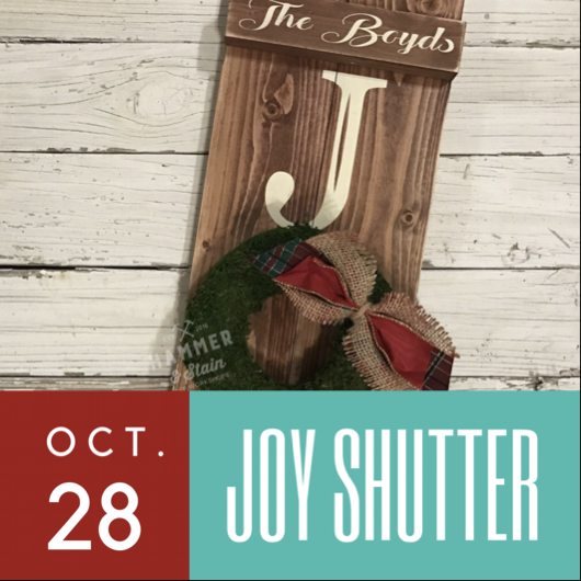10/28/2017 (6:30pm) Joy Rustic Shutter Workshop (Ocala)