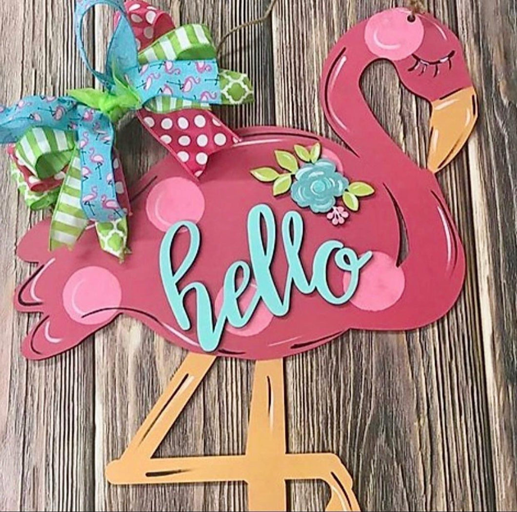 Flamingo Door Hanger Kit